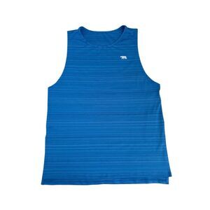 Running Bare Women S Muscle Tank Top Blue Loose Fit Stretch Athletic Shirt